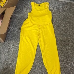 SHEIN Bright Yellow Jumpsuit